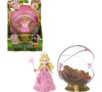 Mattel Universal Pictures Wicked Conjunto de Juego Burbuja Flotante de Glinda con vehículo y muñeca pequeña de Glinda con Look característico Inspirado en la película, JFM25