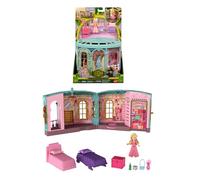 Mattel Universal Pictures Wicked Conjunto de Juego de Dormitorio La más Popular con muñeca pequeña, 3 Espacios de Juego y 9 Accesorios, Inspirado en la película, JHC00