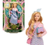 Mattel Universal Wicked Glinda - Muñeca de moda y accesorios con cabello rubio peinado, posibilidad y aspecto de uniforme escolar extraíble