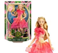 Mattel Universal Wicked Muñeca Glinda | Look de baile de quita y pon, accesorios, pelo rubio, articulada, HXT63