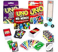 Mattel UNO Expansion Deck - Juego de 3 piezas con todas las barajas salvajes, invertidas y despiadadas para niños más marcapáginas, más | Juegos de cartas para niños, noche