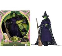 Mattel Wicked Elphaba Muñeca de moda de lujo articulada y accesorios, estilo inspirado en la película con el pelo trenzado, HXY38