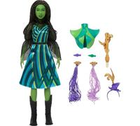 Mattel Wicked Get Ready con Elphaba Set de Muñeca | Accesorios de moda, extensiones de cabello, uñas que cambian de color, conjunto extraíble, JMG15