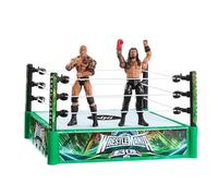 Mattel WWE Bloodline Rules, Conjunto de Juego con Ring y 2figuras de acción coleccionables de 15,24cm de Las superestrellas The Rock y Roman Reigns, JNB02