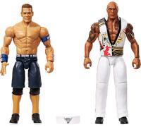 Mattel WWE Championship Showdown - Figuras de acción de 2 unidades con accesorio, serie #23 The Rock & John Cena, juego coleccionable de 6 pulgadas
