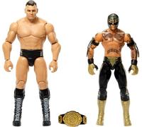Mattel WWE Championship Showdown - Juego de 2 figuras de acción y accesorios, serie #17, juego coleccionable de Rey Mysterio vs Gunther, 6 pulgadas