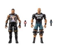 Mattel WWE Championship Showdown Main Event Series 20 “Stone Cold” Steve Austin Kevin Owens Pack de 2 figuras de acción y accesorio, conjunto de juego coleccionable, JCV70