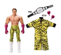 Mattel WWE Colección Elite Luchador Brutus Beefcake Figura de acción con abrigo estampado de tigre y accesorios, juguete +8 años (HTX26)