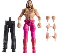 Mattel WWE Elite Collection WrestleMania con Howard Finkel Seth “Freakin” Rollins Figura de acción y accesorios, conjunto de juego de los principales eventos en directo con piezas para construir,JCJ51