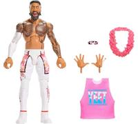 Mattel WWE Elite Figura de acción Jey Uso y Accesorios, Serie 124 | Incluye figura coleccionable Jey Uso de 15 cm con 25 puntos de articulación y manos intercambiables, JHT68