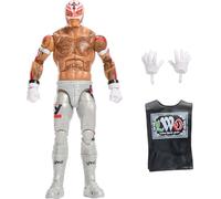 Mattel WWE Elite Figura de Rey Mysterio y Accesorios, Serie 125 | Figura Rey Mysterio de 15 cm con 25 puntos de articulación y manos intercambiables, niños y coleccionistas, JHT67