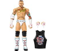 Mattel WWE Elite Greatest Hits 2025 CM Punk Conjunto con Figura de acción y Accesorios, Figura Coleccionable de 15,24cm con 25 Puntos de articulación y Manos Intercambiables, JHT46