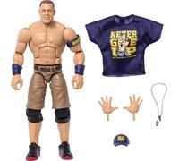 Mattel WWE - Figura de acción y accesorios de élite Greatest Hits 2025, colección de John Cena de 6 pulgadas con 25 puntos de articulación y manos intercambiables