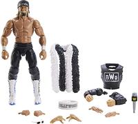 WWE Mattel Hollywood Hulk Hogan Wrestlemania Elite Collection Figura de acción con Accesorio y Mean Gene Okerlund Build-A-Figure Parts, 6 Pulgadas
