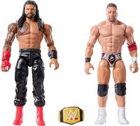 Mattel Figuras coleccionables WWE Main Event Showdown Roman Reigns vs LA Knight 15,2 cm Pack de 2
