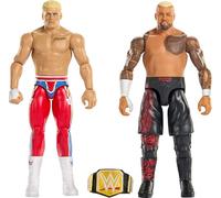 Mattel WWE Main Event Showdown Series24 Cody Rhodes y Solo Sikoa, Pack de 2 Figuras de acción coleccionables de 15,24 cm con Accesorios, JHJ54