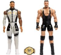Mattel Figuras de acción WWE Series 25 – Bron Breakker y Jey Uso, pack de 2 con accesorios, 15,24 cm