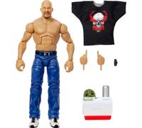 Mattel WWE Top Picks Figura y accesorios de accin Elite Set Stone Cold Steve Austin Collectable de 6 pulgadas con Gear Swappable Hands Ring y 25 pun