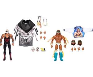 Mattel WWE Ultimate Edition - Figura de acción de 2 unidades, Greatest Grudges '92, juego coleccionable con Ultimate Warrior & Papa Shango, superestrellas y accesorios de 6 pulgadas