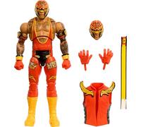 WWE Mattel Ultimate Edition - Figura de acción y accesorios, juego coleccionable de Rey Mysterio de 6 pulgadas con cabezas y manos intercambiables, 30 puntos de articulación