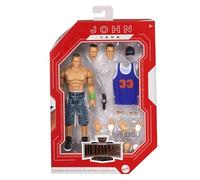 Mattel WWE Ultimate Edition John Cena Figura de acción de 15,24cm y conjunto de accesorios, más de 10piezas, incluye cabezas y manos intercambiables, JCX42