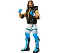 Mattel WWE Ultimate Edition - Juego de figuras de acción y accesorios, AJ Styles coleccionable de 6 pulgadas con 30 puntos de articulación, piezas intercambiables y equipo de entrada