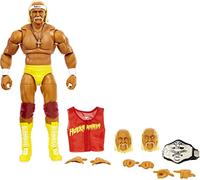 Mattel WWE Ultimate Edition - Juego de figuras de acción y accesorios, Hulk Hogan coleccionable de 6 pulgadas con 30 puntos de articulación, piezas intercambiables y equipo de entrada