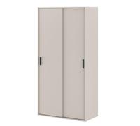 mattfy - Armario de Dos Puertas Correderas con Altillo Modelo Dagna para Dormitorios de Matrimonio e Infantiles, Color Beige, Medidas: 100 cm Ancho x 200 cm Alto x 50 cm Fondo