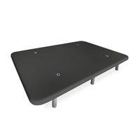 mattfy - Base Tapizada 3D Extra Reforzada, Gran Estabilidad, con Barras de Refuerzo y 6 Patas metálicas roscadas de 25cm, 90x200, Gris Oscuro