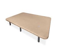 mattfy - Base Tapizada 3D Súper Reforzada, Gran Estabilidad, con Barras de Refuerzo y 6 Patas metálicas roscadas de 25cm, 90x200, Beige