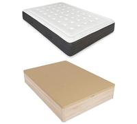 mattfy - Pack Colchón Viscoelástico Alma + Canapé Madera Abatible Gran Capacidad | Color Cambria 135 x 180