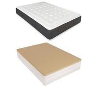 mattfy - Pack Colchón Viscoelástico Alma + Canapé Madera Abatible Gran Capacidad | Color Polar 105 x 200