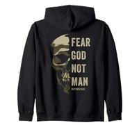 Matthew 10:2 Fear God Not Man - Christian Faith Bible Gospel Sudadera con Capucha