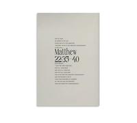 Matthew 22 - Lienzo decorativo para pared, diseño de The Greatest Love The Lord (El mayor amor del Señor), para sala de estar, dormitorio, baño, oficina, decoración del hogar, 40 x 60 cm