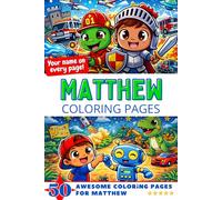 Matthew Coloring Pages: Awesome Impact! Your name on every page - Matthew coloring book - 6x9" - 50x Matthew coloring page - Perfect Gift