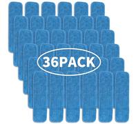 Matthew - Juego de 36 almohadillas de repuesto de microfibra para suelos húmedos y secos, reutilizables, para limpieza comercial del hogar, lavables a máquina, compatibles con la mayoría de las mopas