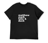 Matthew Mark Luke & Duck Cult Movie Print Unisex T-Shirts Men tee Cotton Tops Black Shirt S