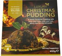 Matthew Walker Luxury Pudin de Navidad (Christmas Pudding) 400g x 1 Medium Size