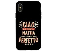 Mattia Idea Regalo Personalizzata Nome Divertente Carcasa para iPhone X/XS