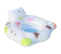 Mattress De Piscina Inflable - Calentador LED Cómodo con 2 Portatazas, Silla Aérea Respaldo | Cama flotante Colorida para Piscina o Lago, Salón de Agua Portátil para Relajación Al Borde