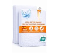 MATTREX | Protector colchon Cuna 70x160 Impermeable y Transpirable Tacto Coral - Protector de colchon para Cuna Antibacteriano con Barrera antiácaros y Largo Adaptable al colchón de Cuna