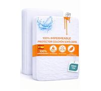 MATTREX | Protector Colchon Sofa 160x180 Impermeable y Transpirable Tacto Coral - Protector de Colchon Antibacteriano con Barrera antiácaros y Largo Adaptable al Colchón de Sofá