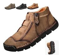 Matufit Shoes for Men, Matufit Men's Waterproof Non-Slip Fashionable Orthopedic Shoes, Mid Top (Khaki Add Cotton,44)