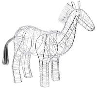 Maturi Adorno Decorativo de Caballo galvanizado de Alambre Plateado