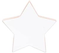 Maturi Adorno en Forma de Estrella de 12 x 12 cm, Color Blanco