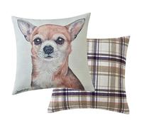 Maturi Cojín de Asiento Relleno con Imagen de Acuarela de Perro Chihuahua, 43 x 43 cm