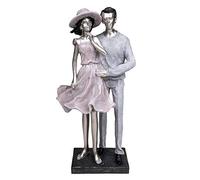 Maturi Figura de Pareja en abrazar en Vestidos de Verano, Multicolor, 20 x 15 x 41cm