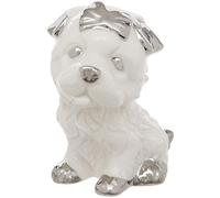 Maturi Figura de Perro de cerámica Blanca