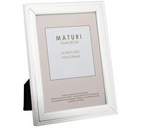 Maturi Marco de Fotos Chapado en Plata - Acabado Borde de Cuentas 15 x 20 cm