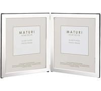 Maturi Marco de fotos doble chapado en plata - Retrato de borde plano 10 x 15 cm